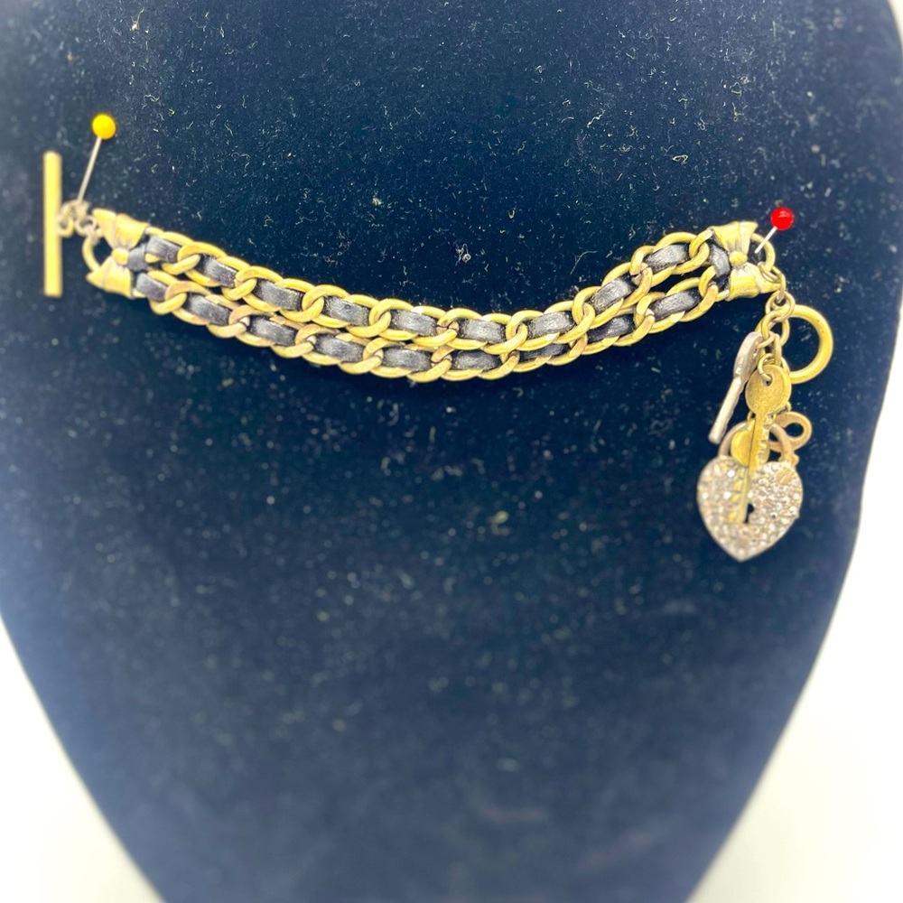 Betsy Johnson rare Love Locket bracelet
